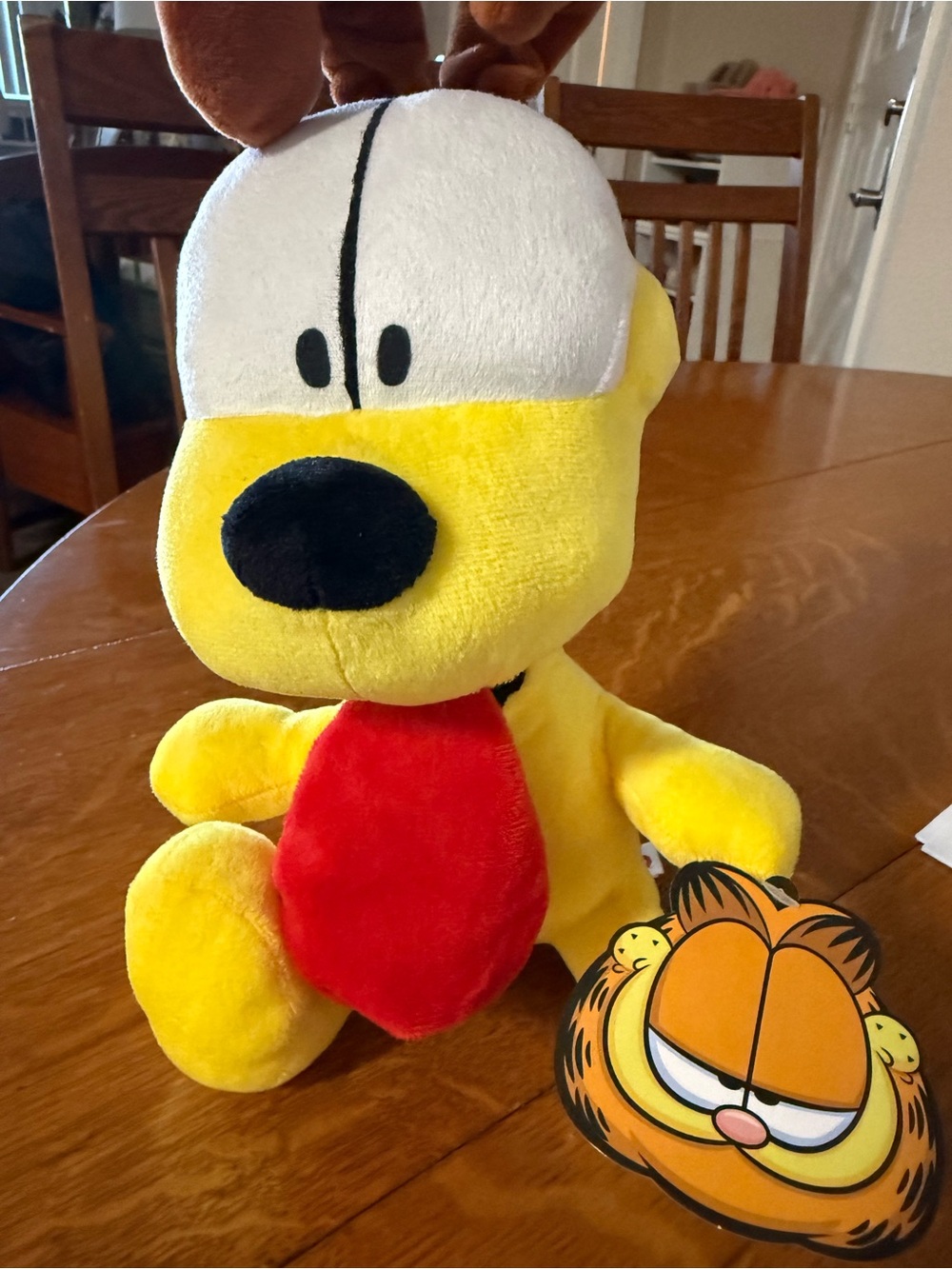 Garfield Odie Plush Toy - Yellow Red Stuffed Animal